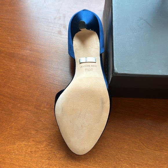 Navy Satin Badgley Mischka Heels - Picture 3 of 5